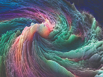 graphic of a swirling multicoloured abyss 